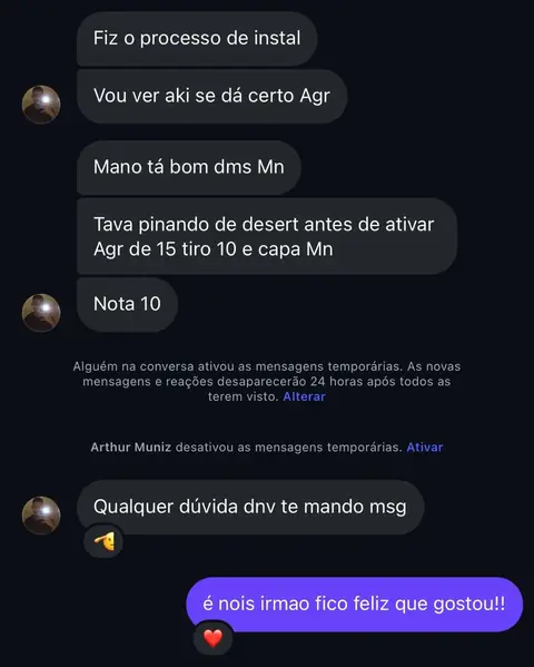 Print de feedback de cliente ProZone